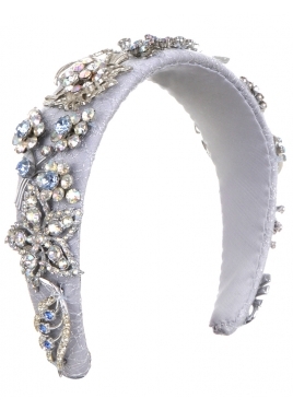 Grey & Silver Bridal Headpiece